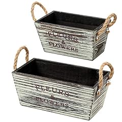 Wood rectangle planter for sale  Delivered anywhere in USA 