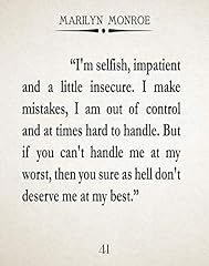 Marilyn monroe quote for sale  Delivered anywhere in UK
