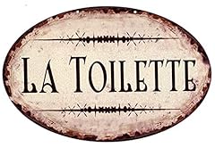 Targa metallo toilette usato  Spedito ovunque in Italia 