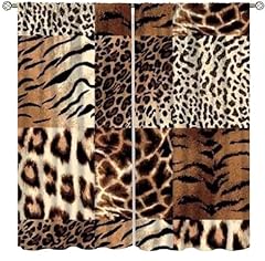 Leopard window curtain for sale  Delivered anywhere in USA 