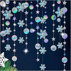 Snowflake decorations iridesce for sale  Delivered anywhere in USA 