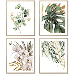 Botanical Boho Wall Art Plant Leaves Watercolor Canvas for sale  Delivered anywhere in Canada