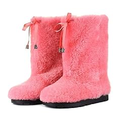 Pink sheepskin winter for sale  Delivered anywhere in USA 