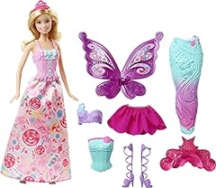 Used, Barbie Doll with Outfits and Accessories for 3 Fairytale for sale  Delivered anywhere in USA 