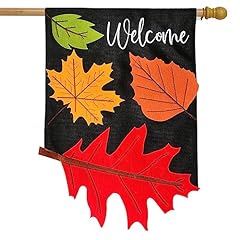 Falling leaves burlap for sale  Delivered anywhere in USA 