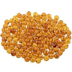 Amber round beads for sale  Delivered anywhere in UK