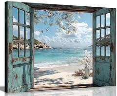 Window beach canvas for sale  Delivered anywhere in USA 