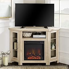 Walker Edison Alcott Classic Glass Door Fireplace Corner for sale  Delivered anywhere in USA 