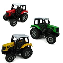 Pack of 3 - Die Cast Pull Back Tractor - Farm Toys for sale  Delivered anywhere in Ireland