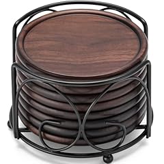 Wood coasters metal for sale  Delivered anywhere in USA 