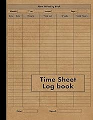 Time sheet log for sale  Delivered anywhere in USA 