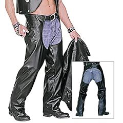 Biker chaps black for sale  Delivered anywhere in UK