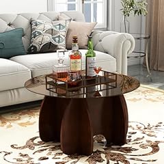 Round glass coffee for sale  Delivered anywhere in USA 