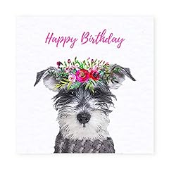 Schnauzer birthday card for sale  Delivered anywhere in UK