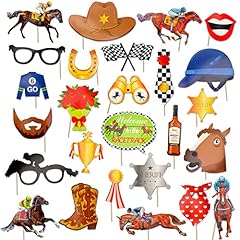 Qpout 25 Pack Horse Race Party Photo Booth Props, Kentucky for sale  Delivered anywhere in UK