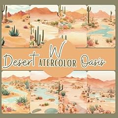 Watercolor desert oasis for sale  Delivered anywhere in UK