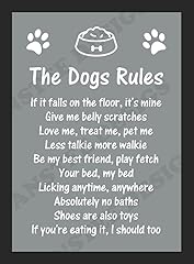 Dog rules metal for sale  Delivered anywhere in UK