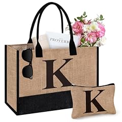 Initial jute tote for sale  Delivered anywhere in UK