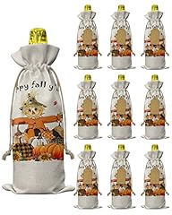 10pcs burlap wine for sale  Delivered anywhere in USA 