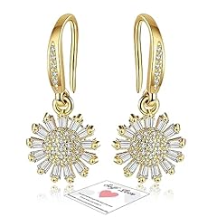 Daisy gold earrings for sale  Delivered anywhere in UK