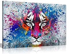 Tiger art canvas for sale  Delivered anywhere in UK