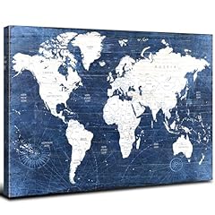 Vintage map canvas for sale  Delivered anywhere in USA 