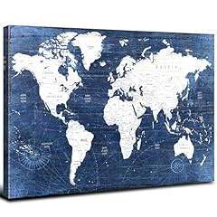 Vintage map canvas for sale  Delivered anywhere in USA 