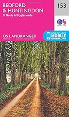 Bedford huntingdon map for sale  Delivered anywhere in UK