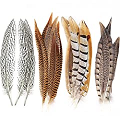 MWOOT Pack of 20 Natural Pheasant Feather, 4 Styles, used for sale  Delivered anywhere in UK