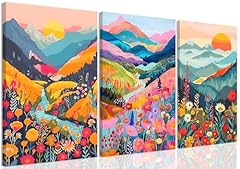 Colorful watercolor mountain for sale  Delivered anywhere in USA 