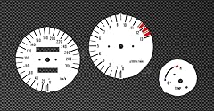 White speedometer tachometer for sale  Delivered anywhere in UK