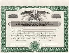 Custom Printed Corporate Stock Certificates, HUBCO, for sale  Delivered anywhere in USA 