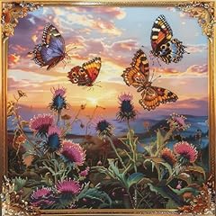 Butterflies thistles sunset for sale  Delivered anywhere in USA 