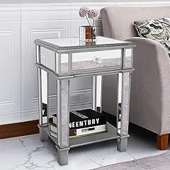 Mirrored bedside nightstand for sale  Delivered anywhere in Ireland