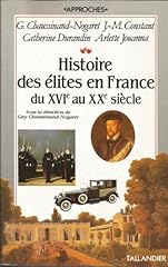 Histoire elites xvie d'occasion  Livré partout en France