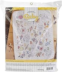 Bucilla Stamped Cross Stitch Crib Cover, ABC's, used for sale  Delivered anywhere in USA 