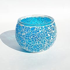 Mosaic glass candle for sale  Delivered anywhere in UK