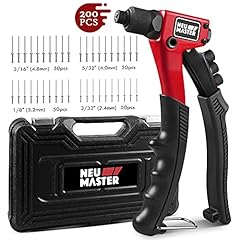 Used, NEU MASTER Rivet Gun with 200Pcs Rivets, Manual Rivet for sale  Delivered anywhere in USA 