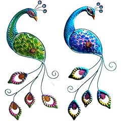 2 Pack Peacock Wall Art Decor Plaque Hanging Sculpture, for sale  Delivered anywhere in Canada