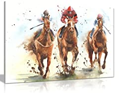 Horse racing watercolour for sale  Delivered anywhere in UK