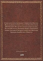 Complainte assassinat commis d'occasion  Livré partout en France