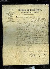 Documents anciens etat d'occasion  Livré partout en France