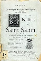 Saint sabin eveque d'occasion  Livré partout en France