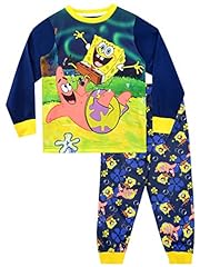 SpongeBob Squarepants Pijamas de Manga Larga para niños Azul 8-9 Años, usado segunda mano  Se entrega en toda España 