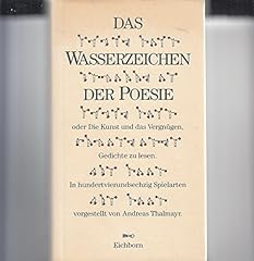 Wasserzeichen poesie der gebraucht kaufen  Wird an jeden Ort in Deutschland