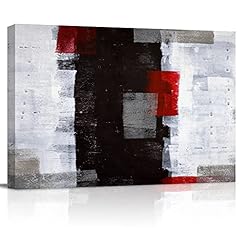 Canvas Wall Art Oil Painting Abstract Black Red Grey for sale  Delivered anywhere in Canada