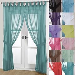 teal voile curtains for sale  Delivered anywhere in UK