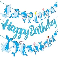 Dolphin birthday banner for sale  Delivered anywhere in USA 