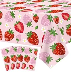 Pack strawberry tablecloth for sale  Delivered anywhere in UK