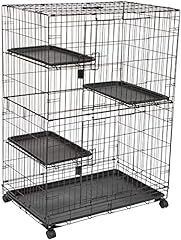 Amazon Basics Large 3-Tier Cat Cage Playpen Box Crate for sale  Delivered anywhere in UK